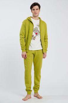 FELPA UOMO VERDE 6811 VERDE HAPPY PEOPLE